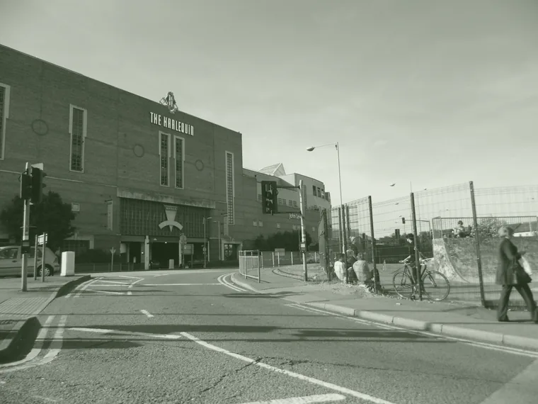The Harlequin shopping centre seen from Beechen Road, Watford
